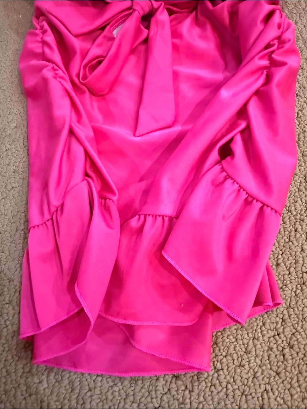Ingear Hot Pink Halter One-Piece with Ruffle Side - Picture 7 of 8